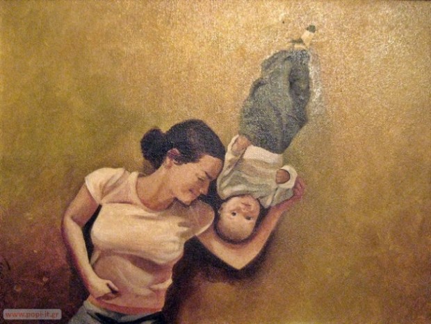 Łukasz Ciaciuch, paintings - Mother with child