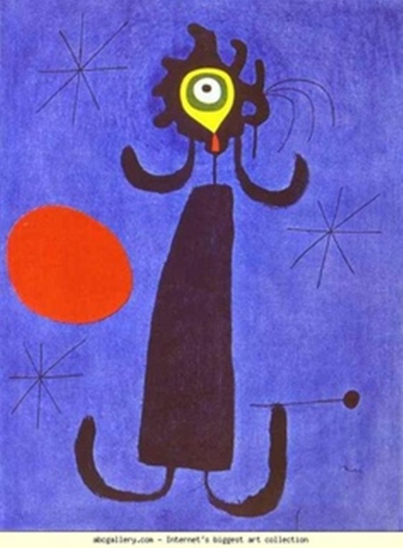 Το σώμα μου και ο Joan Miro-woman in front of the sun