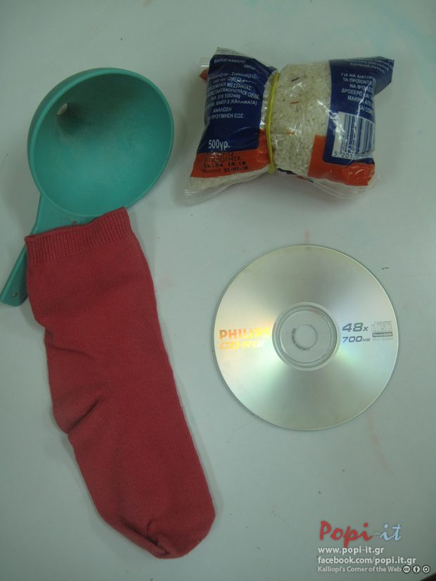 Πασχαλινός λαγός με κάλτσα και cd