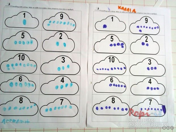 Μαθηματικά με το beebot : Σύννεφα και σταγόνες